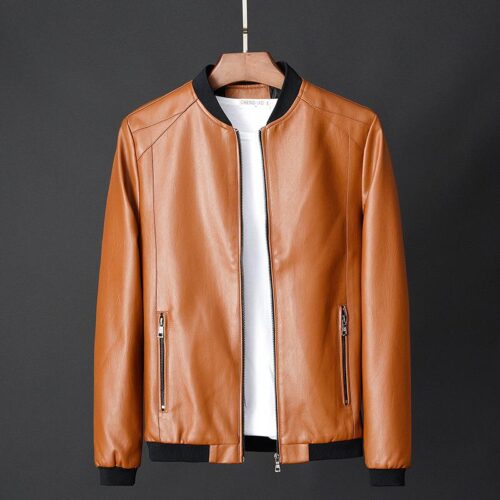 Men’s Classic Tan Leather Jacket